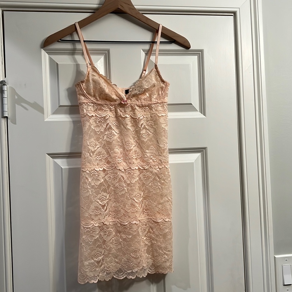 NWOT Anthropologie X BLUSH Lingerie Underwire Lace Slip Chemise Size XS  Z513-27
